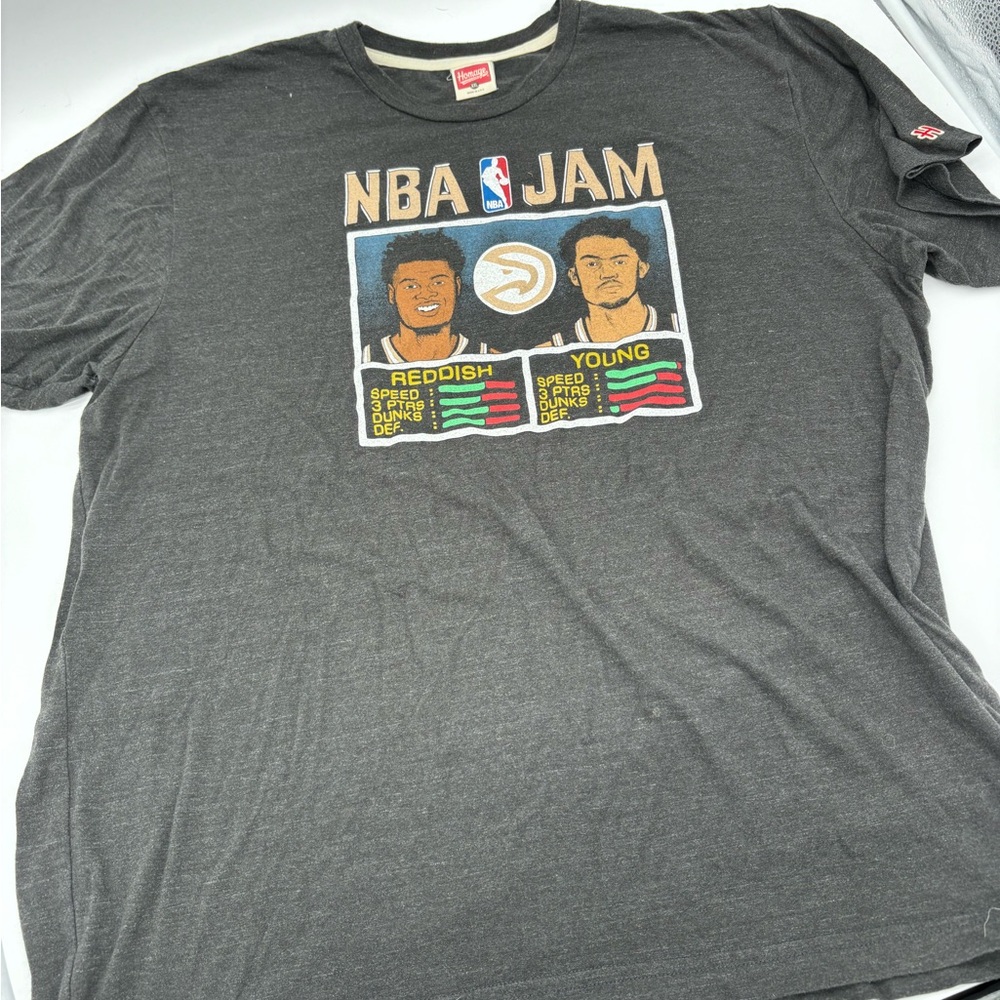 Homage NBA Jam Phoenix Suns DeAndre Ayton  Booker‎ T Shirt XXL Charcoal Gray